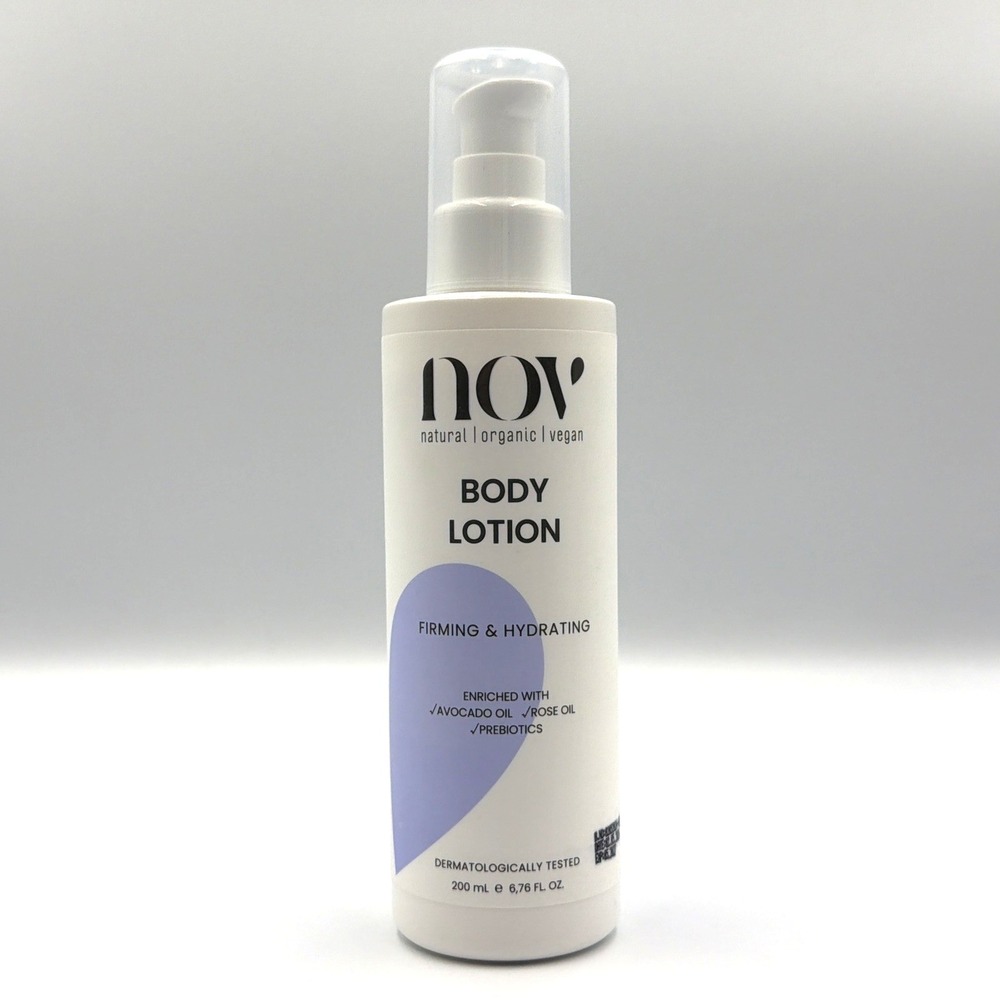 NOV Natural Organic Vegan Body Lotion Firming Hydrating Avocado & Rose Oil 6.76